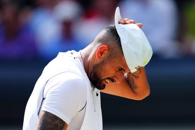 Mandatory Credit: Photo by Javier Garcia Shutterstock (13018062co) Nick Kyrgios during the Men s Singles Final Wimbledon Tennis Championships, Day 14, The All England Lawn Tennis and Croquet Club, London, UK - 10 Jul 2022 Wimbledon Tennis Championships, Day 14, The All England Lawn Tennis and Croquet Club, London, UK - 10 Jul 2022  Copyright: xJavierxGarcia Shutterstockx 13018062co