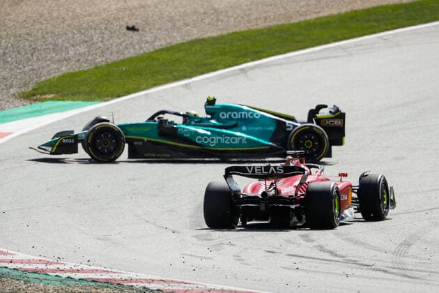 05 VETTEL Sebastian (ger), Aston Martin F1 Team AMR22, 16 LECLERC Charles (mco), Scuderia Ferrari F1-75, action during the Formula 1 Rolex Grosser Preis Von Osterreich 2022, 2022 Austrian Grand Prix, 11th round of the 2022 FIA Formula One World Championship, WM, Weltmeisterschaft from July 8 to 10, 2022 on the Red Bull Ring, in Spielberg, Austria - F1 - AUSTRIAN GRAND PRIX 2022 - RACE DPPI Panoramic  00122027__V2_3344