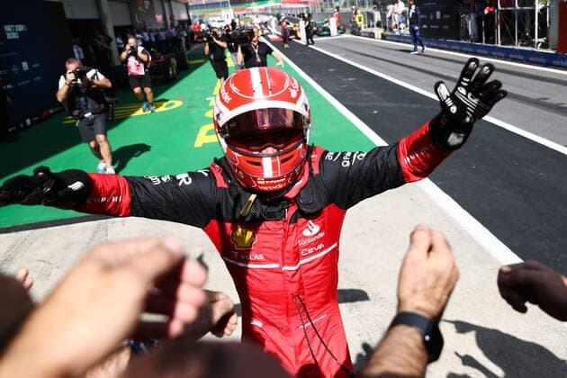 F1 Austrian Grand Prix Charles Leclerc of Ferrari celebrates after he won the Formula 1 Austrian Grand Prix at Red Bull Ring in Spielberg, Austria on July 10, 2022. Spielberg Austria  Copyright: xJakubxPorzyckix originalFilename:porzycki-f1austri220710_np3ND.jpg