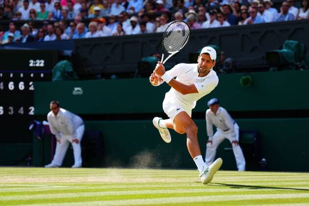 Mandatory Credit: Photo by Javier Garcia Shutterstock (13018062dy) Novak Djokovic during the Men s Singles Final Wimbledon Tennis Championships, Day 14, The All England Lawn Tennis and Croquet Club, London, UK - 10 Jul 2022 Wimbledon Tennis Championships, Day 14, The All England Lawn Tennis and Croquet Club, London, UK - 10 Jul 2022  Copyright: xJavierxGarcia Shutterstockx 13018062dy