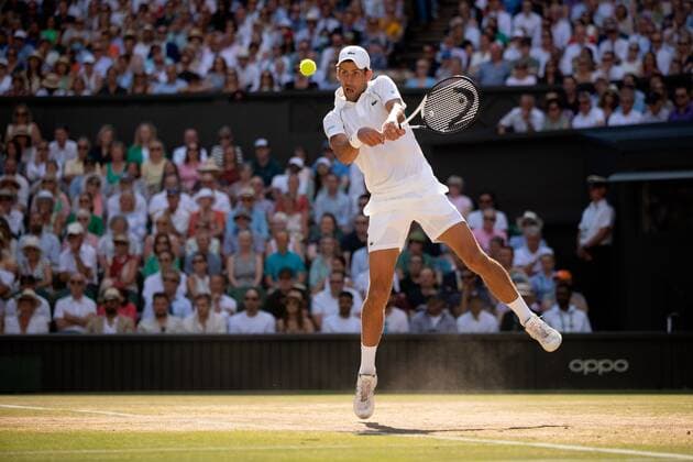 Mandatory Credit: Photo by Ella Ling Shutterstock (13018059de) Novak Djokovic during the Men s Singles Final Wimbledon Tennis Championships, Day 14, The All England Lawn Tennis and Croquet Club, London, UK - 10 Jul 2022 Wimbledon Tennis Championships, Day 14, The All England Lawn Tennis and Croquet Club, London, UK - 10 Jul 2022  Copyright: xEllaxLing Shutterstockx 13018059de