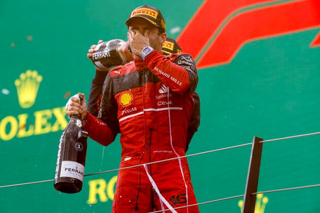 16 Charles Leclerc MCO, Scuderia Ferrari , 1 Max Verstappen NLD, Oracle Red Bull Racing , F1 Grand Prix of Austria at Red Bull Ring on July 10, 2022 in Spielberg, Austria Photo by HOCH ZWEI Spielberg Austria