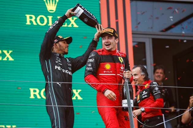 44 Lewis Hamilton GBR, Mercedes AMG Petronas F1 Team , 16 Charles Leclerc MCO, Scuderia Ferrari , F1 Grand Prix of Austria at Red Bull Ring on July 10, 2022 in Spielberg, Austria Photo by HOCH ZWEI Spielberg Austria