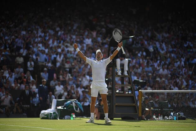 Novak Djokovic (Ser) defeated Nick Kyrgios (Aus) in the men™s single final of Wimbledon 2022 TENNIS : Wimbledon 2022 : 10 07 2022 AntoineCouvercelle Panoramic 