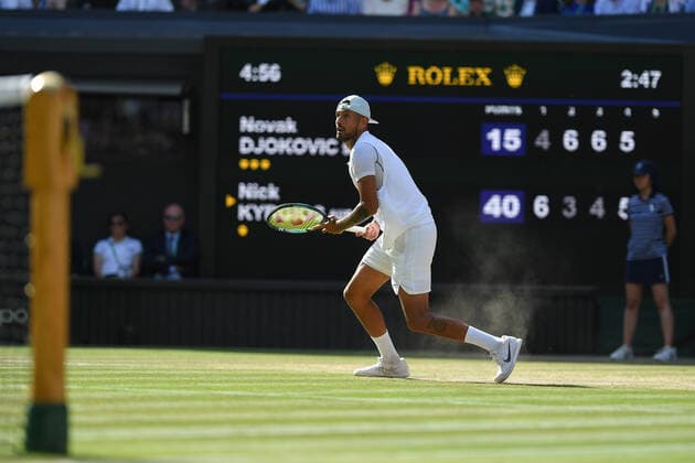 Novak Djokovic (Ser) defeated Nick Kyrgios (Aus) in the men™s single final of Wimbledon 2022 TENNIS : Wimbledon 2022 : 10 07 2022 AntoineCouvercelle Panoramic 