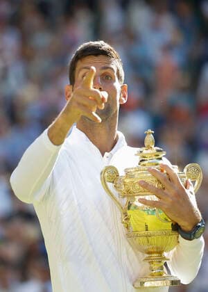 Novak Djokovic SRB with the cup, trophy, award ceremony, presentation Copyright: xJuergenxHasenkopfx