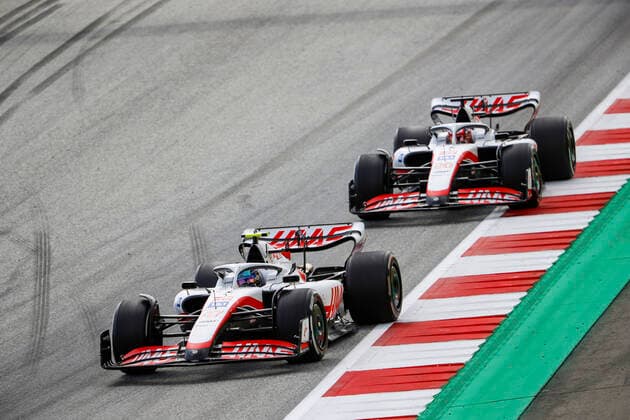 47 Mick Schumacher DEU, Haas F1 Team , 20 Kevin Magnussen DNK, Haas F1 Team , F1 Grand Prix of Austria at Red Bull Ring on July 10, 2022 in Spielberg, Austria Photo by HOCH ZWEI Spielberg Austria