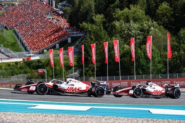 47 Mick Schumacher DEU, Haas F1 Team , 20 Kevin Magnussen DNK, Haas F1 Team , F1 Grand Prix of Austria at Red Bull Ring on July 10, 2022 in Spielberg, Austria Photo by HOCH ZWEI Spielberg Austria