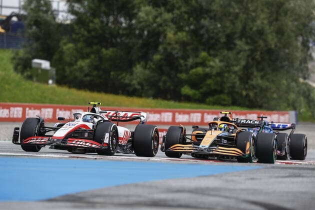 47 SCHUMACHER Mick (ger), Haas F1 Team VF-22 Ferrari, action 04 NORRIS Lando (gbr), McLaren F1 Team MCL36, action during the Formula 1 Rolex Grosser Preis Von Osterreich 2022, 2022 Austrian Grand Prix, 11th round of the 2022 FIA Formula One World Championship, WM, Weltmeisterschaft from July 8 to 10, 2022 on the Red Bull Ring, in Spielberg, Austria - F1 - AUSTRIAN GRAND PRIX 2022 - RACE DPPI Panoramic 00122027__R3_3784