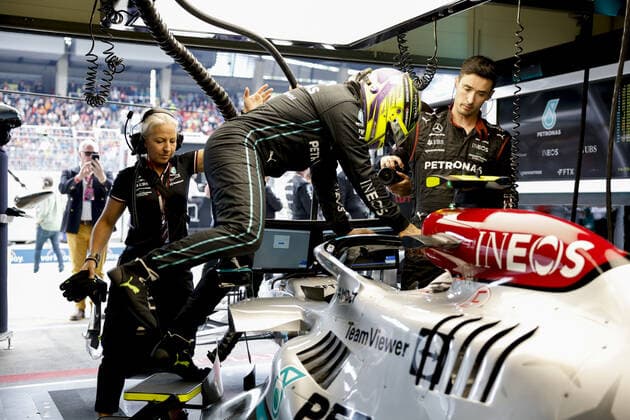 HAMILTON Lewis (gbr), Mercedes AMG F1 Team W13, portrait during the Formula 1 Rolex Grosser Preis Von Osterreich 2022, 2022 Austrian Grand Prix, 11th round of the 2022 FIA Formula One World Championship, WM, Weltmeisterschaft from July 8 to 10, 2022 on the Red Bull Ring, in Spielberg, Austria - F1 - AUSTRIAN GRAND PRIX 2022 - RACE DPPI Panoramic  00122027_F12022GP11AUT_JK59757