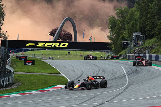 July 10, 2022, Spielberg, Austria: Spielberg, Austria, Red Bull Ring, July 10, 2022, First lap of the race during 2022 Austrian Grand Prix - Race - Formula 1 Championship. Formula 1 Championship - 2022 Austrian Grand Prix - Race, Spielberg, Austria - ZUMAl164 20220710_zsa_l164_213 Copyright: xAlessioxDexMarcox