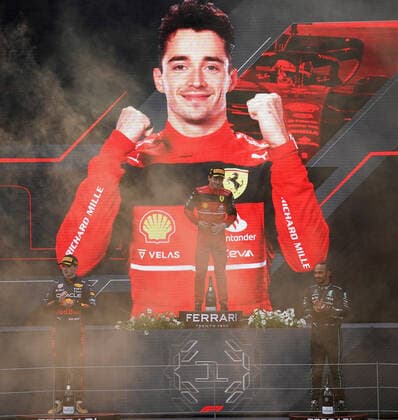 Sieger Charles Leclerc (MCO), Scuderia Ferrari, 2.Platz fur Max Verstappen (NEL), Oracle Red Bull Racing, 3.Platz fur Lewis Hamilton (GBR), Mercedes-AMG Petronas Formula One Team during 2022 Austrian Grand Prix - Race, Formula 1 Championship in Spielberg, Austria, July 10 2022  Copyright: xAlessioxDexMarcox xipa-agency.nex xx 0