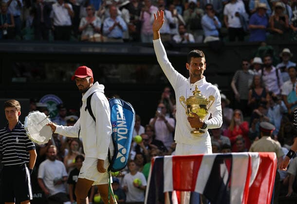 2022 Wimbledon Novak Djokovic , SRB and Nick Kyrgios AUS