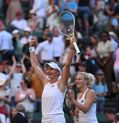 2022 Wimbledon Barbora Krejcikova, CZE and Katerina Siniakova , CZE