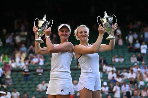 2022 Wimbledon Barbora Krejcikova, CZE and Katerina Siniakova , CZE