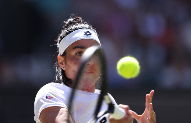 Ons Jabeur. Ladies Final between Elena Rybakina and Ons Jabeur. Wimbledon Day Thirteen, Ladies Final Day, Wimbledon, London, UK, on July 9, 2022. 