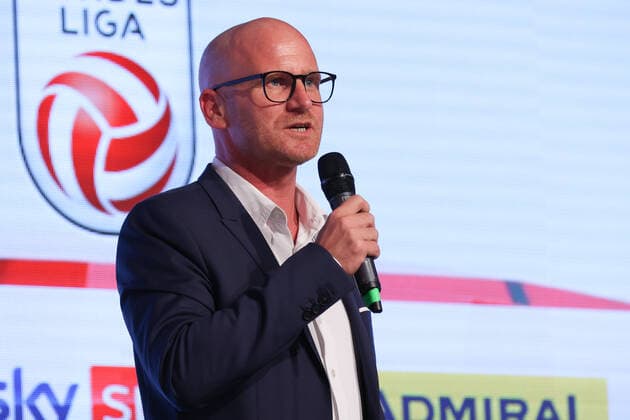 SOCCER - BL, press conference, PK, Pressekonferenz VIENNA,AUSTRIA,11.JUL.22 - SOCCER - ADMIRAL Bundesliga, season opening, press conference. Image shows chairman Christian Ebenbauer (Bundesliga).  GEPAxpictures xArminxRauthner