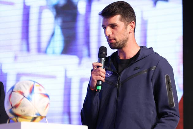 SOCCER - BL, press conference, PK, Pressekonferenz VIENNA,AUSTRIA,11.JUL.22 - SOCCER - ADMIRAL Bundesliga, season opening, press conference. Image shows Lukas Muehl (A.Wien).  GEPAxpictures xArminxRauthner
