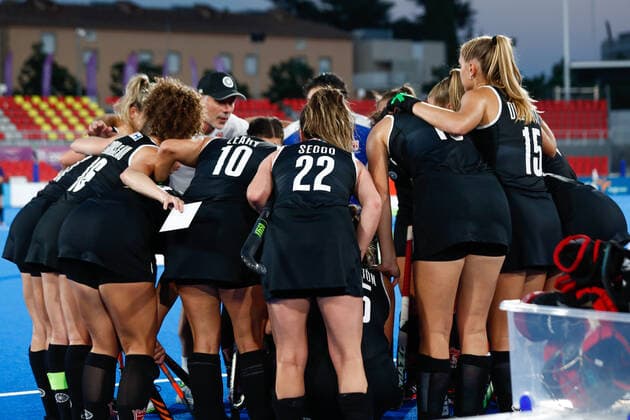 July 11, 2022, TERRASSA, BARCELONA, SPAIN: Players of Canada during the FIH Hockey Women s World Cup 2022, 9th - 16th, hockey match played between Canada and India at Estadi Olimpic on July 11, 2022, in Terrassa, Barcelona, Spain. TERRASSA SPAIN - ZUMAa181 20220711_zaa_a181_054 Copyright: xIrinaxR.xHx