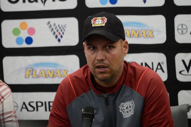 July 12, 2022, Mexico City, Mexico City, Mexico: July 12, 2022, Mexico City, Mexico: Women s Bayer Leverkusen coach Robert de Pauw during a press conference, PK, Pressekonferenz to announce the match between America and Bayer Leverkusen as part of 100 years of Bayer in Mexico. on July 12, 2022 in Mexico City, Mexico. Mexico City Mexico - ZUMAe321 0162794316st Copyright: xCarlosxTischlerx xEyepixxGroupx