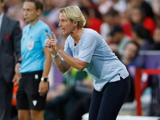 12 07 2022, football, UEFA Womens EURO 2022, Germany Spain, GB, London, Brentford Community Stadium picture v li national coach Martina Voss Tecklenburg Germany Copyright: HMBxMedia xHeikoxBecker
