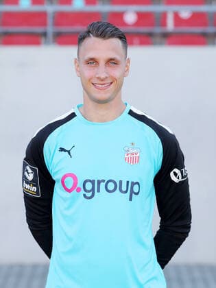 Teampraesentation Zwickau 12 07 2021 Goalkeeper Lucas Hiemann 30, Zwickau FSV Zwickau 3 Liga, Porträttermin 2022 2023 , Zwickau, 12 07 2021, GGZ Arena Zwickau, Football ,