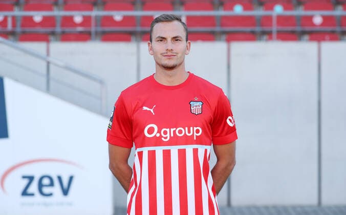 Teampraesentation Zwickau 12 07 2021 Leonhard von Schroetter 29, Zwickau FSV Zwickau 3 Liga, Porträttermin 2022 2023 , Zwickau, 12 07 2021, GGZ Arena Zwickau, Football ,