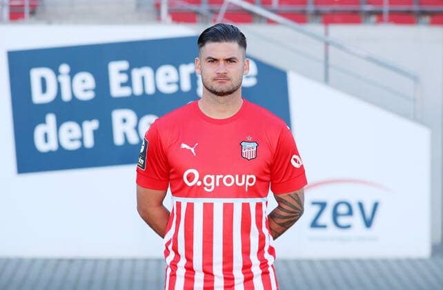Teampraesentation Zwickau 12 07 2021 Dominic Baumann 28, Zwickau FSV Zwickau 3 Liga, Porträttermin 2022 2023 , Zwickau, 12 07 2021, GGZ Arena Zwickau, Football ,