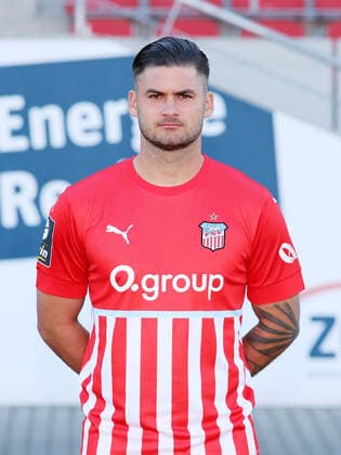 Teampraesentation Zwickau 12 07 2021 Dominic Baumann 28, Zwickau FSV Zwickau 3 Liga, Porträttermin 2022 2023 , Zwickau, 12 07 2021, GGZ Arena Zwickau, Football ,