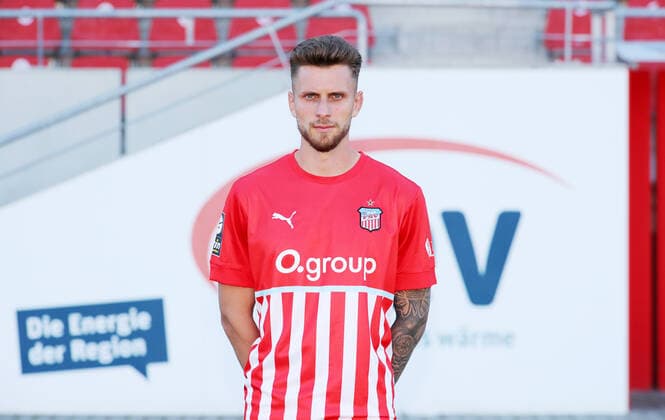 Teampraesentation Zwickau 12 07 2021 Yannik Möker Moeker 27, Zwickau FSV Zwickau 3 Liga, Porträttermin 2022 2023 , Zwickau, 12 07 2021, GGZ Arena Zwickau, Football ,