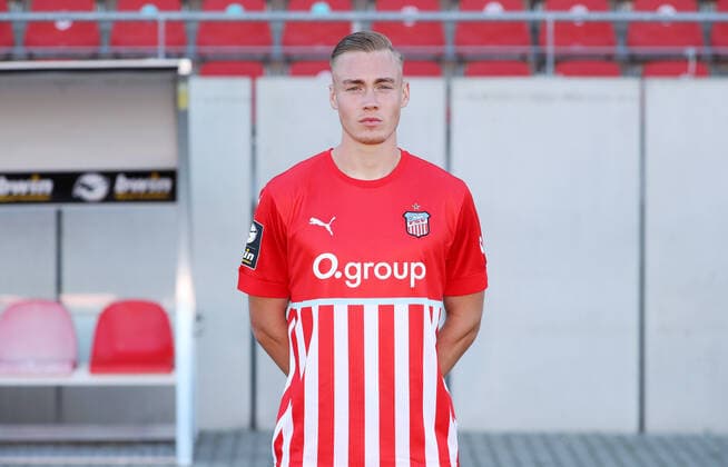 Teampraesentation Zwickau 12 07 2021 Lukas Krüger Krueger 23, Zwickau FSV Zwickau 3 Liga, Porträttermin 2022 2023 , Zwickau, 12 07 2021, GGZ Arena Zwickau, Football ,