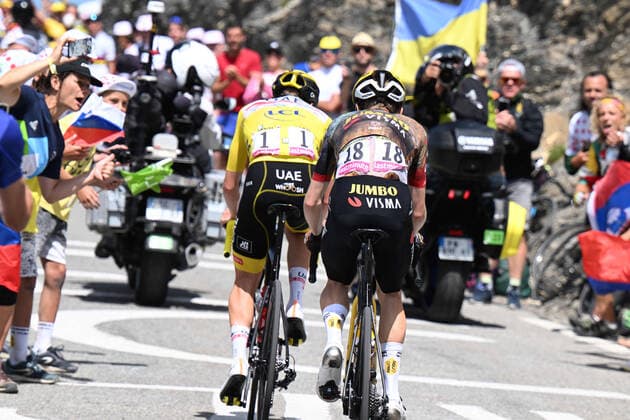 13-07-2022 Tour De France; Tappa 11 Albertville - Col Du Granon; 2022, Uae Emirates; 2022, Jumbo - Visma; Pogacar, Tadej; Vingegaard, Jonas; Galibier; 
