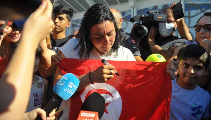 Tennis, Ons Jabeur, Arrival in Tunis after the Wimbledon Final