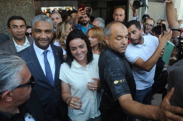July 13, 2022, Tunisia: Arrival of Tunisian tennis champion Ons Jabeur at Tunis-Carthage airport after playing the Wimbledon final in London, which was welcomed by several government ministers, journalists and a large number of fans. Tunisia - ZUMAm107 20220713_zaf_m107_002 Copyright: xChokrixMahjoubx