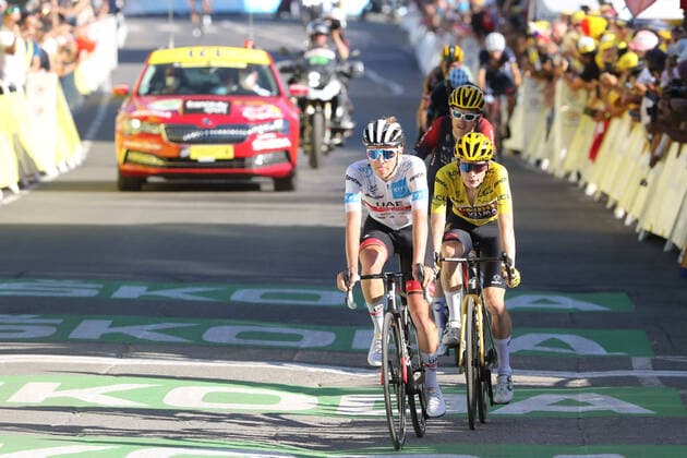 14-07-2022 Tour De France; Tappa 12 Briancon - L alpe D huez; 2022, Uae Emirates; 2022, Jumbo - Visma; Pogacar, Tadej; Vingegaard, Jonas; L alpe D huez; 