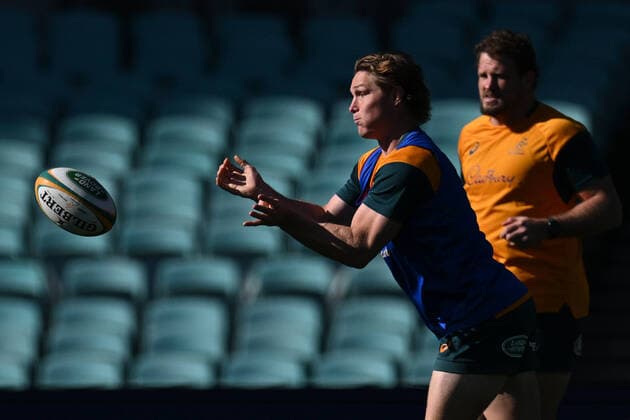 Sport Bilder des Tages RUGBY WALLABIES TRAINING, Wallabies captain Michael Hooper during the Australian Wallabies Captain?s Run training session at the SCG in Sydney, Friday, July 15, 2022. The Wallabies take on England in their third and final match at the historic Sydney Cricket Ground. ( NO ARCHIVING, EDITORIAL USE ONLY, NO USE IN BOOKS WITHOUT CONSENT SYDNEY NSW AUSTRALIA  Copyright: xDEANxLEWINSx 20220715001679545052