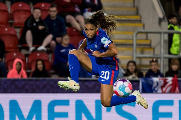 Bilder des Jahres 2022, Sport 07 Juli Sport Bilder des Tages UEFA WOMEN’S EURO ENGLAND 2022: Frankreich - Belgien; 14.07.2022 Delphine Cascarino (Frankreich, 20) UEFA WOMEN’S EURO ENGLAND 2022: Frankreich - Belgien; New York Stadium, Rotherham, 14.07.2022 *** UEFA WOMENS EURO ENGLAND 2022 France Belgium 14 07 2022 Delphine Cascarino France, 20 UEFA WOMENS EURO ENGLAND 2022 France Belgium New York Stadium, Rotherham, 14 07 2022 Copyright: xBEAUTIFULxSPORTS Wunderlx