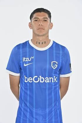 GENK, BELGIUM - JULY 14 : Arteaga Gerardo defender of KRC Genk during a photoshoot ahead of the 2022 23 season of the Jupiler Pro League. Pictured on July 14, 2022 in Genk, Belgium, 14 07 2022. ( KRC Genk Photoshoot 2022 23 PhotoNews Panoramic 