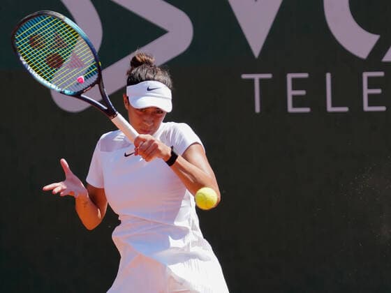 July 15, 2022, Lausanne, Vaud, Switzerland: Lausanne, Switzerland: Serbia s OLGA DANILOVIC plays a forehand during her Women s Singles quarter-final match against S. Waltert of Switzerland at the Ladies Open Lausanne. Danilovic won 6:4, 4;6, 7:6. Lausanne Switzerland - ZUMAs230 20220715_znp_s230_008 Copyright: xCorinexScibozx