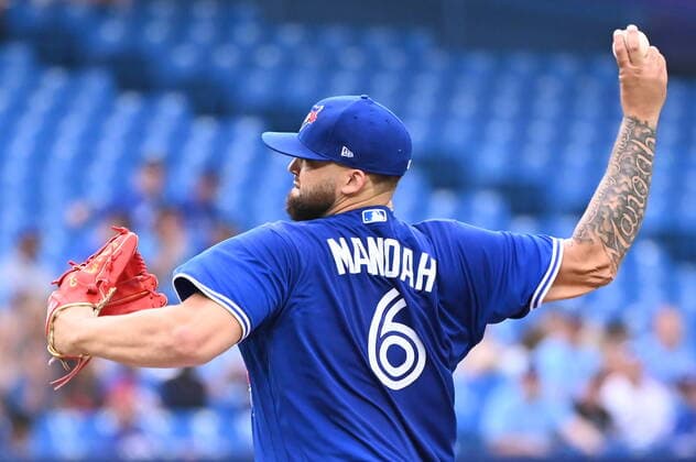 July 15, 2022, Toronto, ON, Canada: Toronto Blue Jays starting pitcher Alek Manoah throws to a Kansas City Royals batter in the first inning of American League baseball action in Toronto, Friday, July 15, 2022. Alek Manoah  - ZUMAc35_ 20220715_zaf_c35_114 Copyright: xJonxBlackerx