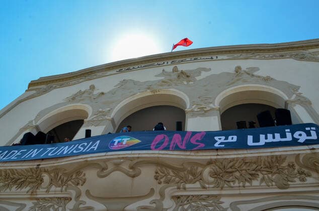 July 15, 2022, Tunis, Tunisia: Tunis, Tunisia. 15 July 2022. Tennis player Ons Jabeur is cheered and acclaimed by fans at the Municipal theatre in Tunis. Ons Jabeur has recently returned to Tunisia after arriving second at the Grand Slam women single at Wimbledon and narrowly missing out on winning her first Grand Slam Tunis Tunisia - ZUMAd99_ 0162943038st Copyright: xHasanxMradx