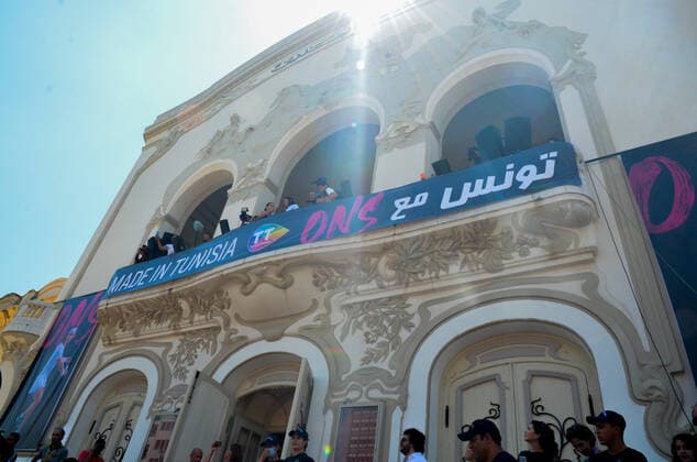 July 15, 2022, Tunis, Tunisia: Tunis, Tunisia. 15 July 2022. Tennis player Ons Jabeur is cheered and acclaimed by fans at the Municipal theatre in Tunis. Ons Jabeur has recently returned to Tunisia after arriving second at the Grand Slam women single at Wimbledon and narrowly missing out on winning her first Grand Slam Tunis Tunisia - ZUMAd99_ 0162943046st Copyright: xHasanxMradx
