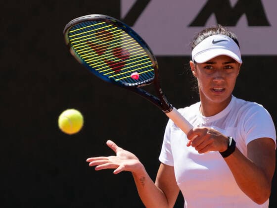 July 16, 2022, Lausanne, Vaud, Switzerland: Lausanne, Switzerland: SerbiaÃ¢â‚¬â ¢s OLGA DANILOVIC plays a forehand during her WomenÃ¢â‚¬â ¢s Singles semi-final match against Anastasia Potapova at the Ladies Open Lausanne. Lausanne Switzerland - ZUMAs230 20220716_znp_s230_004 Copyright: xCorinexScibozx