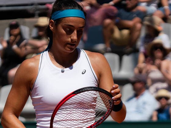 July 16, 2022, Lausanne, Vaud, Switzerland: Lausanne, Switzerland: CAROLINE GARCIA loses her WomenÃ¢â‚¬â ¢s Singles semi-final match against Petra Martic at the Ladies Open Lausanne. Lausanne Switzerland - ZUMAs230 20220716_znp_s230_008 Copyright: xCorinexScibozx