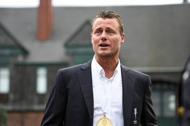 Bilder des Jahres 2022, Sport 07 Juli NEWPORT, RI - JULY 16: Lleyton Hewitt looks on during a reception in his honor on July 16, 2022, during the International Tennis Hall of Fame induction ceremony in Newport, RI. (Photo by Erica Denhoff Icon Sportswire) TENNIS: JUL 16 Hall of Fame Open Icon22071626
