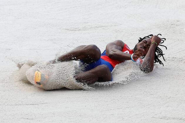 Sport Bilder des Tages Cuban Maykel Masso competes in the final of long jump men event during the World Athletics Championships at Hayward Field in Eugene, USA, 16 July 2022. World Athletics Championships !ACHTUNG: NUR REDAKTIONELLE NUTZUNG!  Copyright: xKaixFORSTERLINGx AMDEP3620 20220717-8ab7914024ad5a1243d36ecf0593b695130240aa