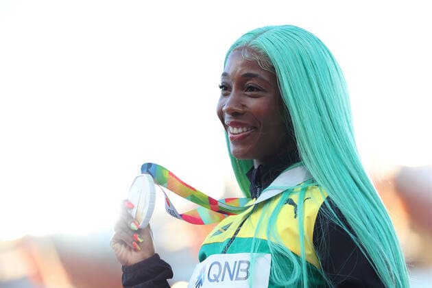 Shelly-Ann Fraser-Pryce (JAM), JULY 18, 2022 - Athletics : IAAF World Championships Oregon 2022 Women s 100m Award ceremony at Hayward Field, Eugene, Oregon, USA.  (193823664)