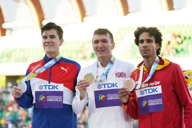 Athletics, World Championships in Eugene, Mens 1500m, Award Ceremony