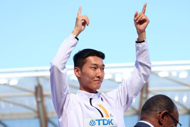 Woo Sanghyeok (KOR), JULY 19, 2022 - Athletics : IAAF World Championships Oregon 2022 Men s High Jump Award ceremony at Hayward Field, Eugene, Oregon, USA.  (193910446)