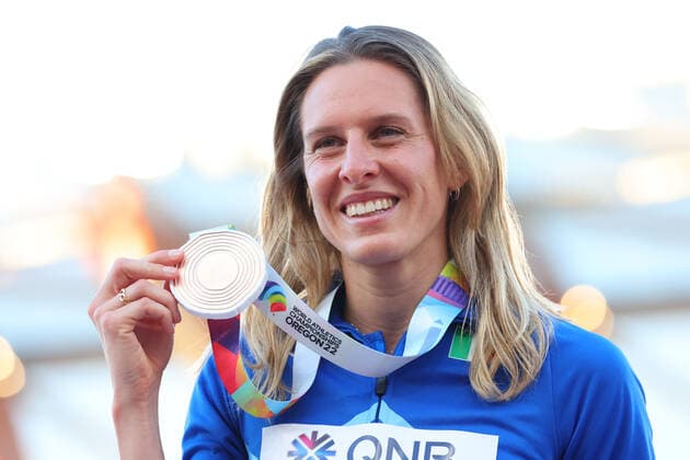 Elena Vallortigara (ITA), JULY 19, 2022 - Athletics : IAAF World Championships Oregon 2022 Women s High Jump Award ceremony at Hayward Field, Eugene, Oregon, USA.  (193913176)